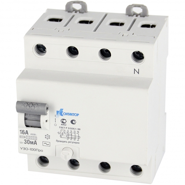 УЗО-100Про, 4P, 40A, Idn-30mA, тип AC